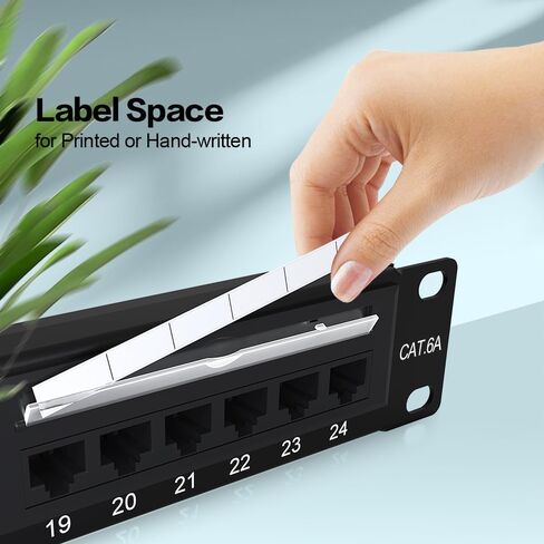 24 Port Patch Panel CAT6A Rack Mount 19inch Ethernet Patch Panel Punch Down for Cat6A,Cat6, Cat5e, Cat5 Cabling（EC Listed） in Kuwait