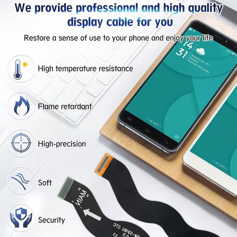 for Samsung Galaxy S23 Ultra Screen Flex Cable Ribbon Replacement for Samsung S23 Ultra S918 Main Display LCD to Motherboard Flex Cable Digitizer Assembly Replacement with Tools in Kuwait