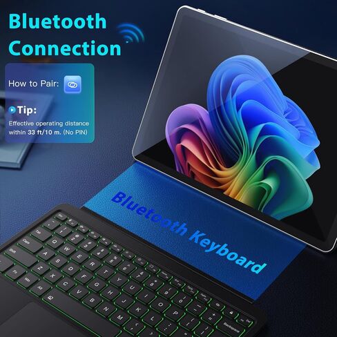 MoKo Type Cover for Microsoft Surface Pro 12" 2025 Keybaord, Black in Kuwait