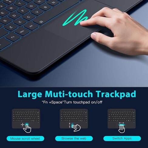 MoKo Type Cover for Microsoft Surface Pro 12" 2025 Keybaord, Black in Kuwait