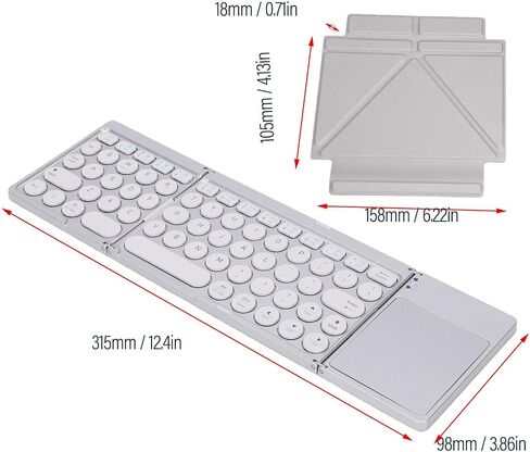 ciciglow Foldable Bluetooth Keyboard with Trackpad for Tablet in Kuwait