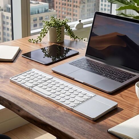 ciciglow Foldable Bluetooth Keyboard with Trackpad for Tablet in Kuwait