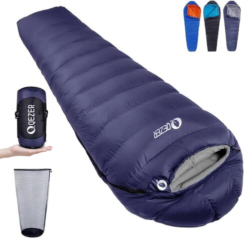 Down Mummy Sleeping Bag for Adults, 600 Fill Power Backpacking in Kuwait