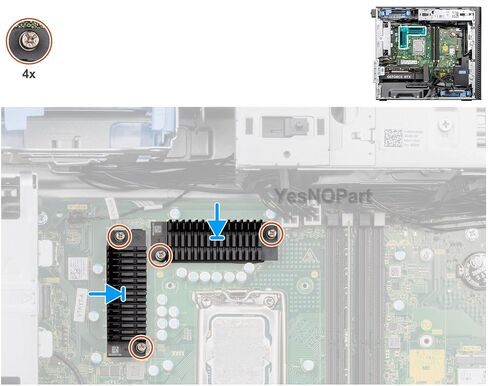 VR Heatsink Module Voltage-Regulator Thermal 6F5D4 06F5D4 Replacement for Dell Alienware R16 R15 XPS 8960 Tower in Kuwait