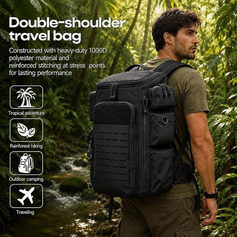 50L Waterproof Tactical Backpack for Men, MOLLE Military Backpack in Kuwait
