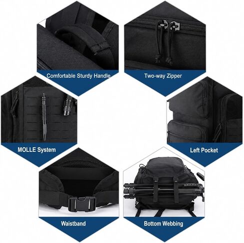 50L Waterproof Tactical Backpack for Men, MOLLE Military Backpack in Kuwait