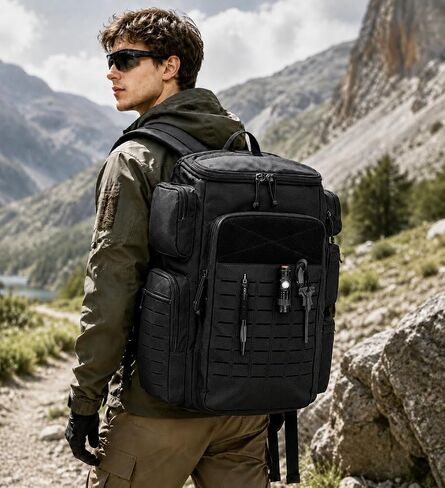 50L Waterproof Tactical Backpack for Men, MOLLE Military Backpack in Kuwait