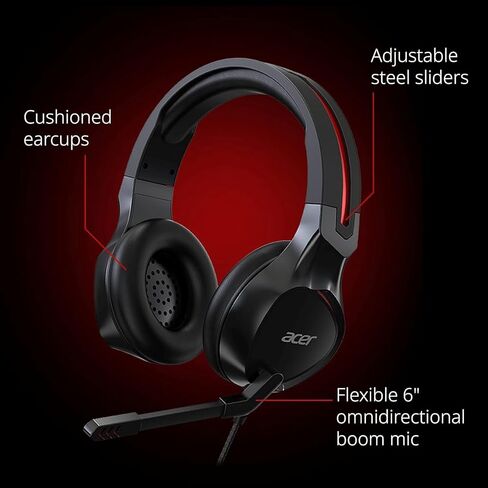 Acer Nitro Gaming Headset, Flexible Mic, Adjustable Headband (W820–Renewed) in Kuwait