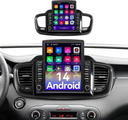 Android 14 Car Stereo Radio Head Unit Compatible with Kia Sorento 2016 2017 2018 2019 2020 9.7" Touch Screen Audio Receiver with CarPlay & Android Auto GPS WiFi Buletooth Back Camera FM GPS 2+64G in Kuwait