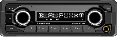 Blaupunkt DURBAN424DAB Single DIN Car Stereo with DAB+, AM FM Radio, Dual USB Digital Media Receiver, FLAC MP3 Player, Hands Free Calling, 50W x4 Power Dual Subwoofer RCA Output, Voice Assistant, 24V in Kuwait