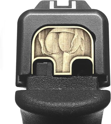 Milspin CNC Milled 3D Cheeks Slide Back Plate (Butt Plate) Compatible with Glock Gen 1-5, Models G17-G41, G45 I Made in USA (Butt Cheeks), Brass in Kuwait
