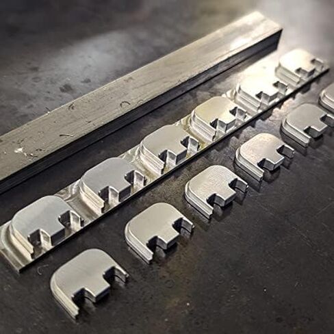Milspin CNC Milled 3D Cheeks Slide Back Plate (Butt Plate) Compatible with Glock Gen 1-5, Models G17-G41, G45 I Made in USA (Butt Cheeks), Brass in Kuwait