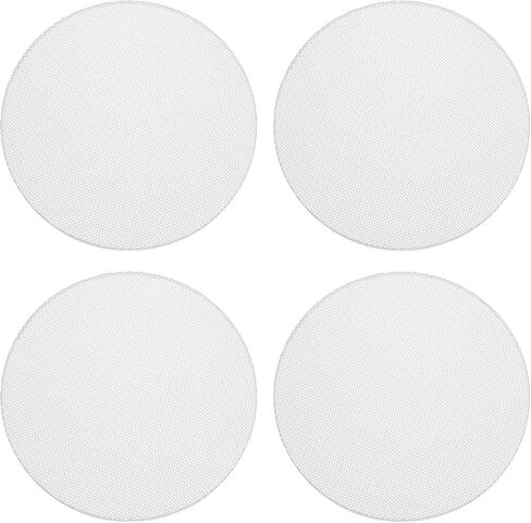 MECCANIXITY Universal 7 Inch Speaker Grills Cover Without Frame, White Metal Speaker Grills Mesh Subwoofer Mesh Cover Guard Protector for Car Home Audio, Pack of 4 in Kuwait