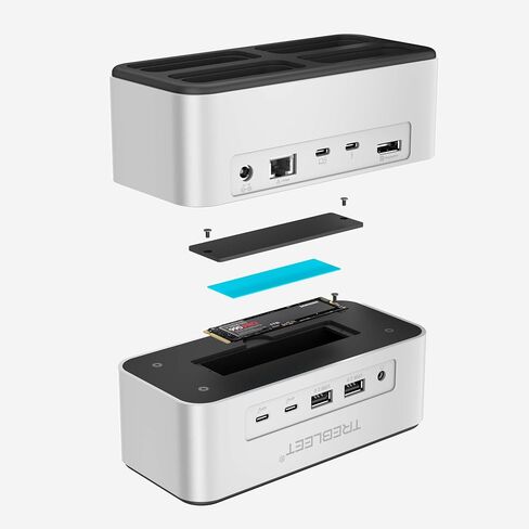 Modular 13-in-1 USB4 Docking Station with NVMe Slot, 2.5G LAN, DP 1.4, 10Gbps USB-C, Custom Expansion Hub Compatible with Mac, Windows, Thunderbolt 4/3 Laptops (Modules Sold Separately) in Kuwait