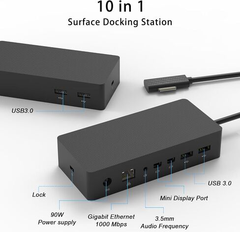 New Ms Surface Docking Station with 90W Power Supply, Double mini DP in Kuwait