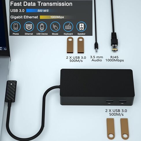 New Ms Surface Docking Station with 90W Power Supply, Double mini DP in Kuwait