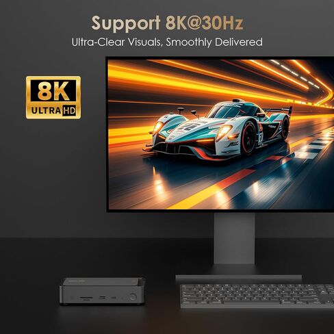 WAVLINK Laptop Docking Station 3 Monitors(Max Resolution: Single 8K or Triple 4K), 12-1 USB C Hub with 10Gbps M.2 PCIe/SATA SSD Enclosure, 2*HDMI + DP, 100W PD, for MacBook Pro/Air Mac mini M1–M4 in Kuwait