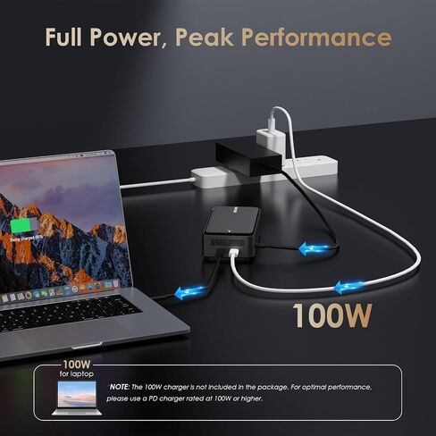 WAVLINK Laptop Docking Station 3 Monitors(Max Resolution: Single 8K or Triple 4K), 12-1 USB C Hub with 10Gbps M.2 PCIe/SATA SSD Enclosure, 2*HDMI + DP, 100W PD, for MacBook Pro/Air Mac mini M1–M4 in Kuwait