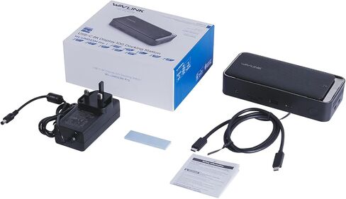 WAVLINK Laptop Docking Station 3 Monitors(Max Resolution: Single 8K or Triple 4K), 12-1 USB C Hub with 10Gbps M.2 PCIe/SATA SSD Enclosure, 2*HDMI + DP, 100W PD, for MacBook Pro/Air Mac mini M1–M4 in Kuwait