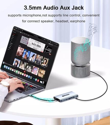 11-in-1 USB C Hub, Laptop Docking Station with RJ45 Gigabit Ethernet, 4K HDMI, 1080P VGA, SD/Micro SD Card Reader, 3.5 mm Audio Aux Jack, PD 100W Charging, Full Functional USB C Dongle in Kuwait