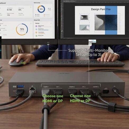 Acer Universal Dock U33 | Triple Display Docking Station | Supports up to 3840 x 2160 | USB Type-C & USB Ports | Windows & ChromeOS Compatible | Enhance Productivity with Multi-Monitor Support in Kuwait
