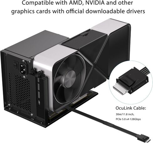 OCuLink eGPU Dock PCIe 5.0 X4 128Gbps for External Graphics Card eGPU 30cm in Kuwait