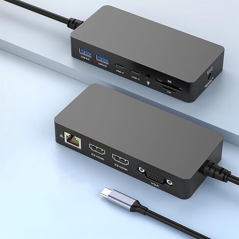 New Surface Thunderbolt 4 Dock Triple Displays 4K HDMI*2+VGA, 12 in 1 Surface Pro Docking Station with Power Adapter for Surface Pro 12/11/10/9/8/X/7/6/5, Surface Laptop 7/6/5/4, Surface Book Go Dock in Kuwait