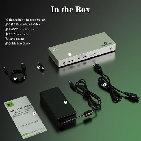 Minthouz Thunderbolt 4 Dock,12-in-1 40Gbps Thunderbolt Dock-Blazing-Fast in Kuwait