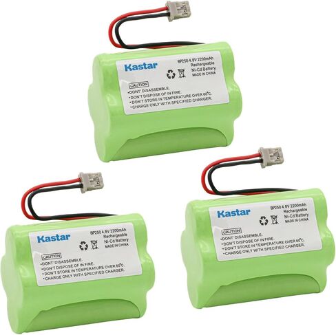 Kastar 3Pack 4.8V 2200mAh Battery Replacement for Uniden Bearcat Sportcat BC-245, BC245XLT, UBC245XLT, BC246XLT, BC250, BC-250, BC250D, BC296, BC296D, SC-140, SC140, SC140B, SC-150, SC150, SC150B in Saudi Arabia