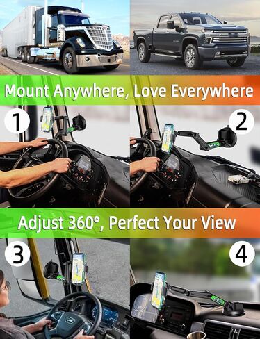 Wireless Car Charger Phone Holder Mount for Truck, 15W Fast Charging in Kuwait