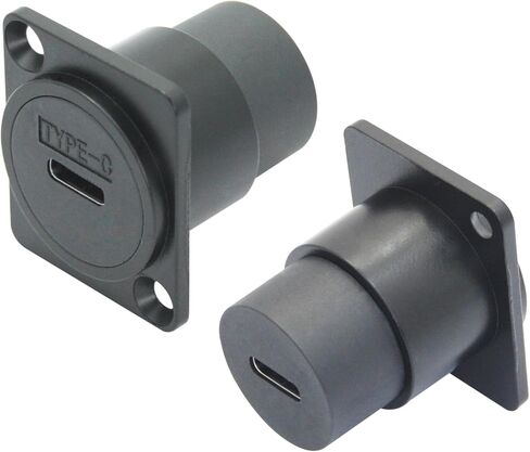USB 3.1 Panel Mount Connector Socket, D Type C Female Plug, Install Screw in Kuwait