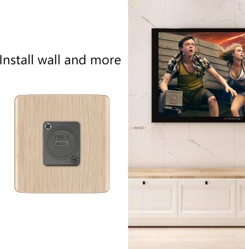 USB 3.1 Panel Mount Connector Socket, D Type C Female Plug, Install Screw in Kuwait