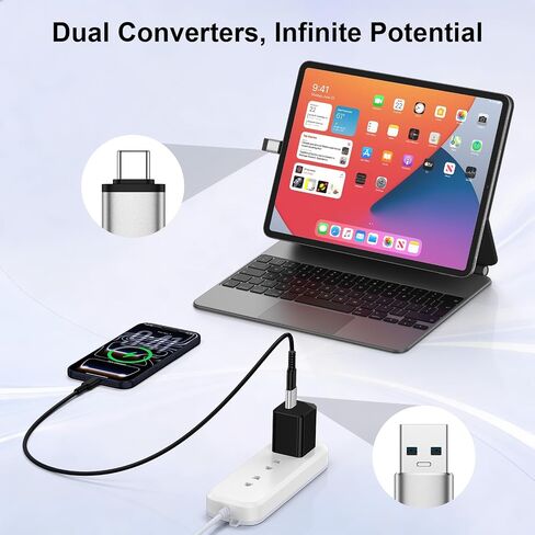 USB C to USB Adapter&C Male to USB A Female OTG Adapter for iPhone 17 16 15 in Kuwait