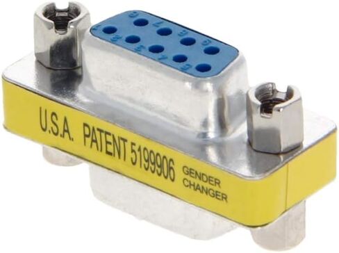 Fielect DB9 Female to Female Gender Changer, 9-Pin RS232 Serial Coupler Adapter, Straight Through 0-Degree, DB9 Serial Port Connector Adapters for PC, Modem, POS, Router, Printer, Switch, 1 Pack in Kuwait