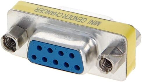 Fielect DB9 Female to Female Gender Changer, 9-Pin RS232 Serial Coupler Adapter, Straight Through 0-Degree, DB9 Serial Port Connector Adapters for PC, Modem, POS, Router, Printer, Switch, 1 Pack in Kuwait