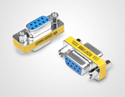 Fielect DB9 Female to Female Gender Changer, 9-Pin RS232 Serial Coupler Adapter, Straight Through 0-Degree, DB9 Serial Port Connector Adapters for PC, Modem, POS, Router, Printer, Switch, 1 Pack in Kuwait