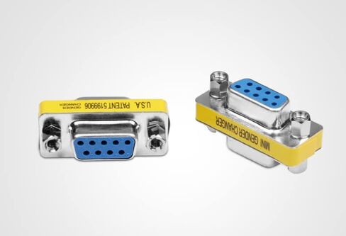 Fielect DB9 Female to Female Gender Changer, 9-Pin RS232 Serial Coupler Adapter, Straight Through 0-Degree, DB9 Serial Port Connector Adapters for PC, Modem, POS, Router, Printer, Switch, 1 Pack in Kuwait