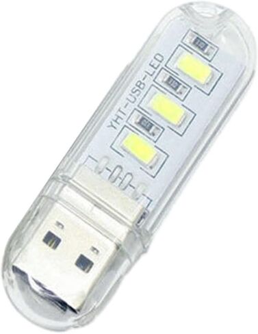 USB LED Light, for Mini Portable Reading Lamp with Soft Eye-Protection, Book Light for Dormitory Travel and Bank(White Light) in Kuwait
