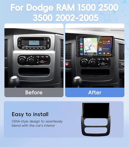 4G+64GB Android 13 Car Radio Stereo for Dodge RAM 1500 2500 3500 2002-2005 in Kuwait