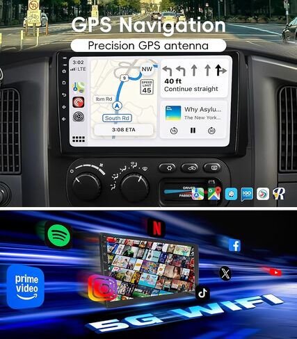 4G+64GB Android 13 Car Radio Stereo for Dodge RAM 1500 2500 3500 2002-2005 in Kuwait