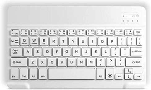 Wireless Tablet Keyboard with Magnetic Convenience and Shortcut Keys for IOS Tablet Computer 10.2 Inch, Includes Protective Case and Pen Holder (Pink Case and White Keyboard) in Kuwait