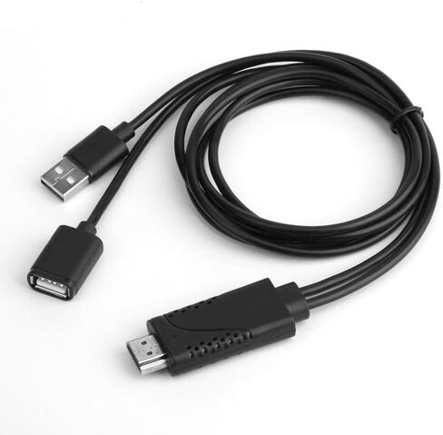 3 in 1 USB Female to HDMI Male HDTV Adapter, 1080P HD USB to HDMI Digital AV Adapter Cable for iOS Android Devices in Kuwait