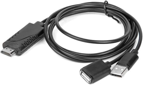 3 in 1 USB Female to HDMI Male HDTV Adapter, 1080P HD USB to HDMI Digital AV Adapter Cable for iOS Android Devices in Kuwait