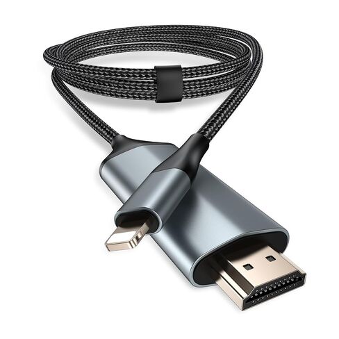 dibdib Lightning to HDMI Adapter Cable 6.6FT 1080P, iPhone to HDMI Cable for TV Projector Monitor, Supports iPhone 14 13 12 11 XS XR X iPad (NOT iPhone 15+) in Kuwait