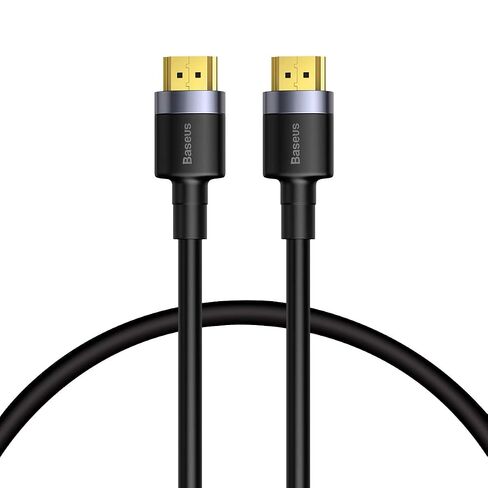 Baseus Cafule HDMI 2.0 Cable 4K 60Hz, High Speed HDMI Male to Male Cable, 2m (6.6ft), Gold-Plated Connectors for 4K TV, Monitor, Projector, PC, Laptop, Gaming Console, Black in Kuwait