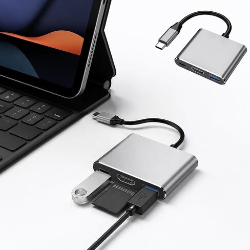 3-in-1 USB C Multiport Adapter, Type-C Hub Portable Aluminum Dock in Kuwait