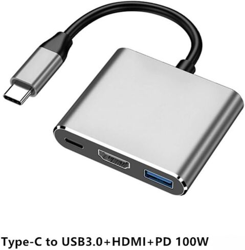 3-in-1 USB C Multiport Adapter, Type-C Hub Portable Aluminum Dock in Kuwait
