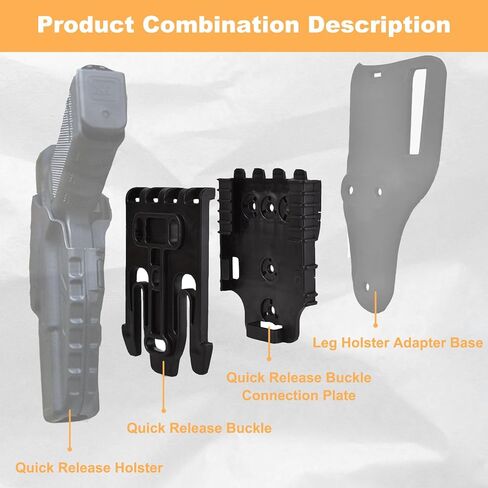 2 Pcs Qls Quick Locking System Kit, Platform Attachment with Locking Fork, Receiver Plate, and Accessories, Mid-Ride Universal Belt Loop for Duty Holsters in Kuwait