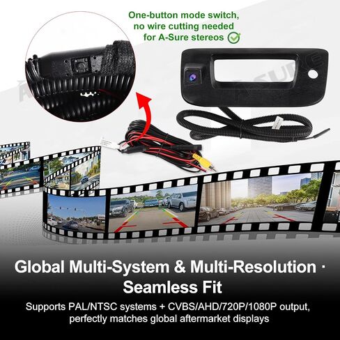 ASURE Tailgate Handle Backup Camera for Chevy Silverado GMC Sierra in Kuwait