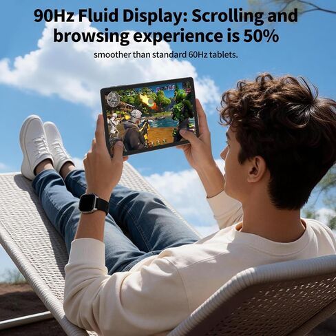 Tablet 11 Inch, Android 16 Tablet with Octa Core Processor, 24GB+ 128GB (Up to 2TB), Gemini AI Tablets, 90Hz Display with 8000mAh Battery, 4-Year Warranty for Work, Study, Travel & Gaming (Gray) in Kuwait